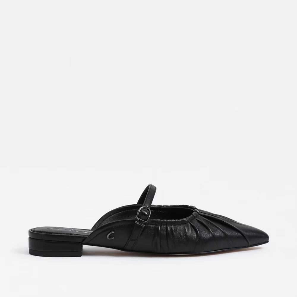 Circus by Sam Edelman Black Leather Women's Pointed Toe Strappy Mules Size 10 - Picture 2 of 6